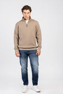 Half-Zipper Double Waffle Fashion Sweatshirt SWT/26843