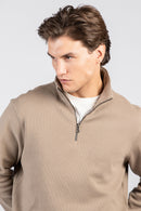 Half-Zipper Double Waffle Fashion Sweatshirt SWT/26843