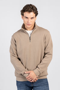 Half-Zipper Double Waffle Fashion Sweatshirt SWT/26843