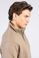 Half-Zipper Double Waffle Fashion Sweatshirt SWT/26843