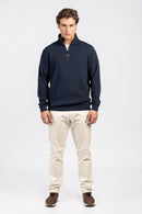 Half-Zipper Double Waffle Fashion Sweatshirt SWT/26843