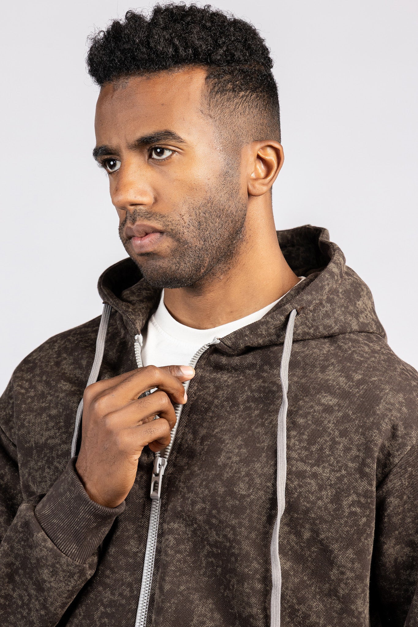 Capicho Zipper Beka-Milton-Print Sweatshirt SWT/26844