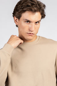 Round Neck Basic Jakar Waffle Top SWT/26704