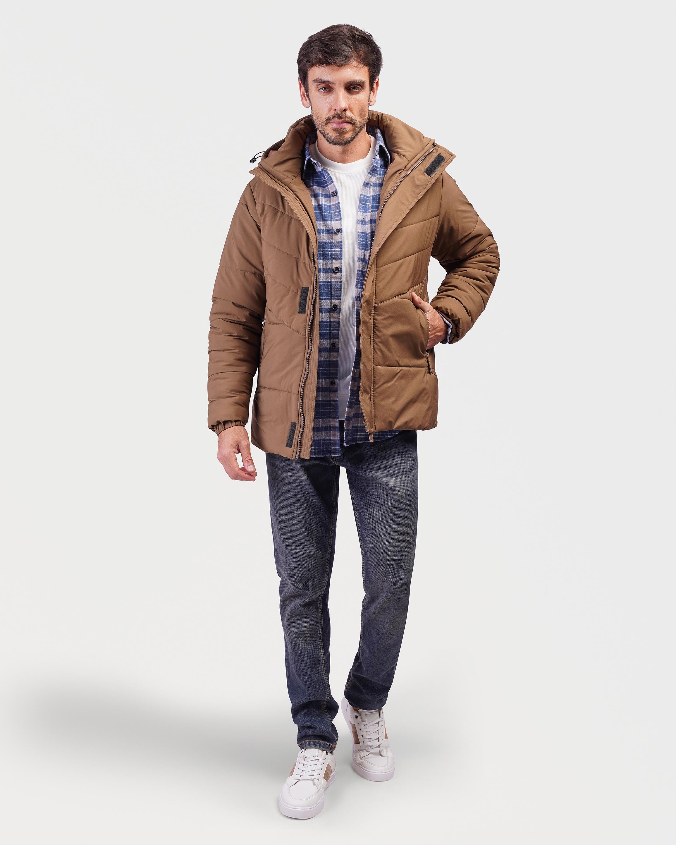 Warm hooded bubble jacket - JAK/25606