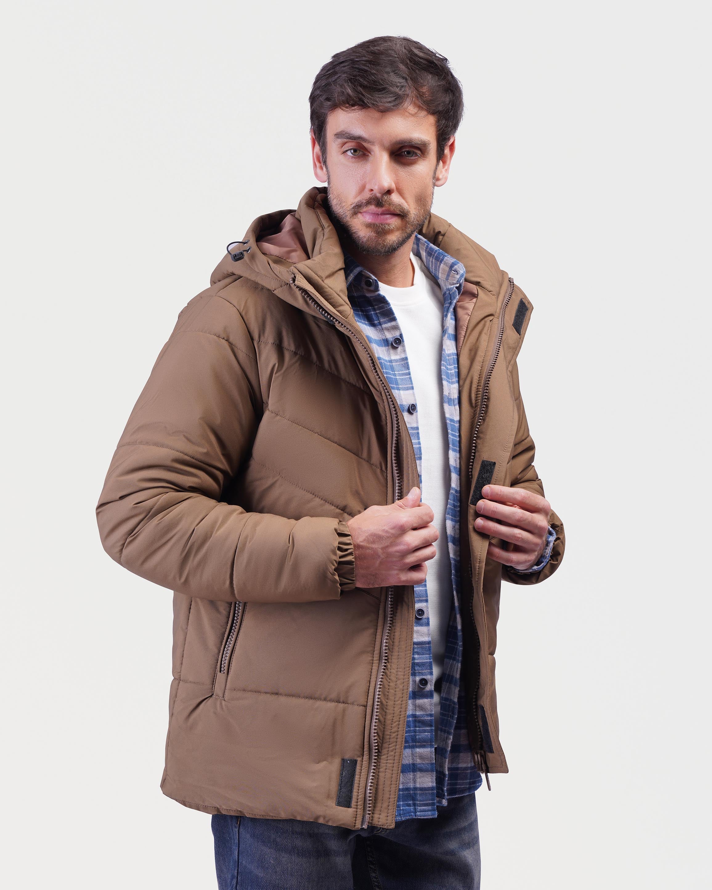 Warm hooded bubble jacket - JAK/25606