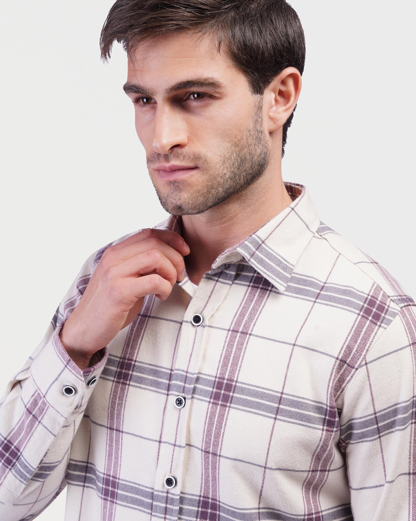 Striped long sleeve shirt-3274
