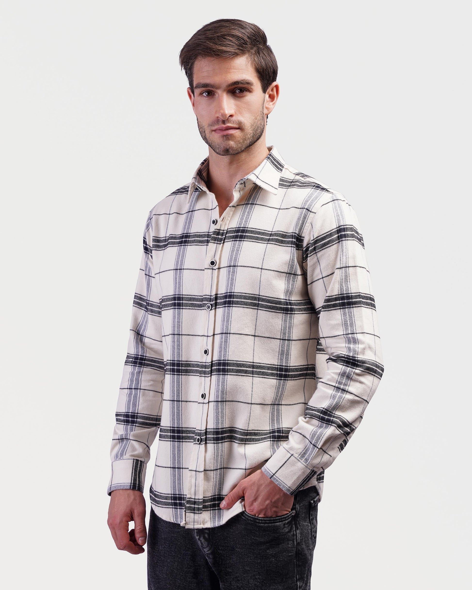 Striped long sleeve shirt - KAZARY