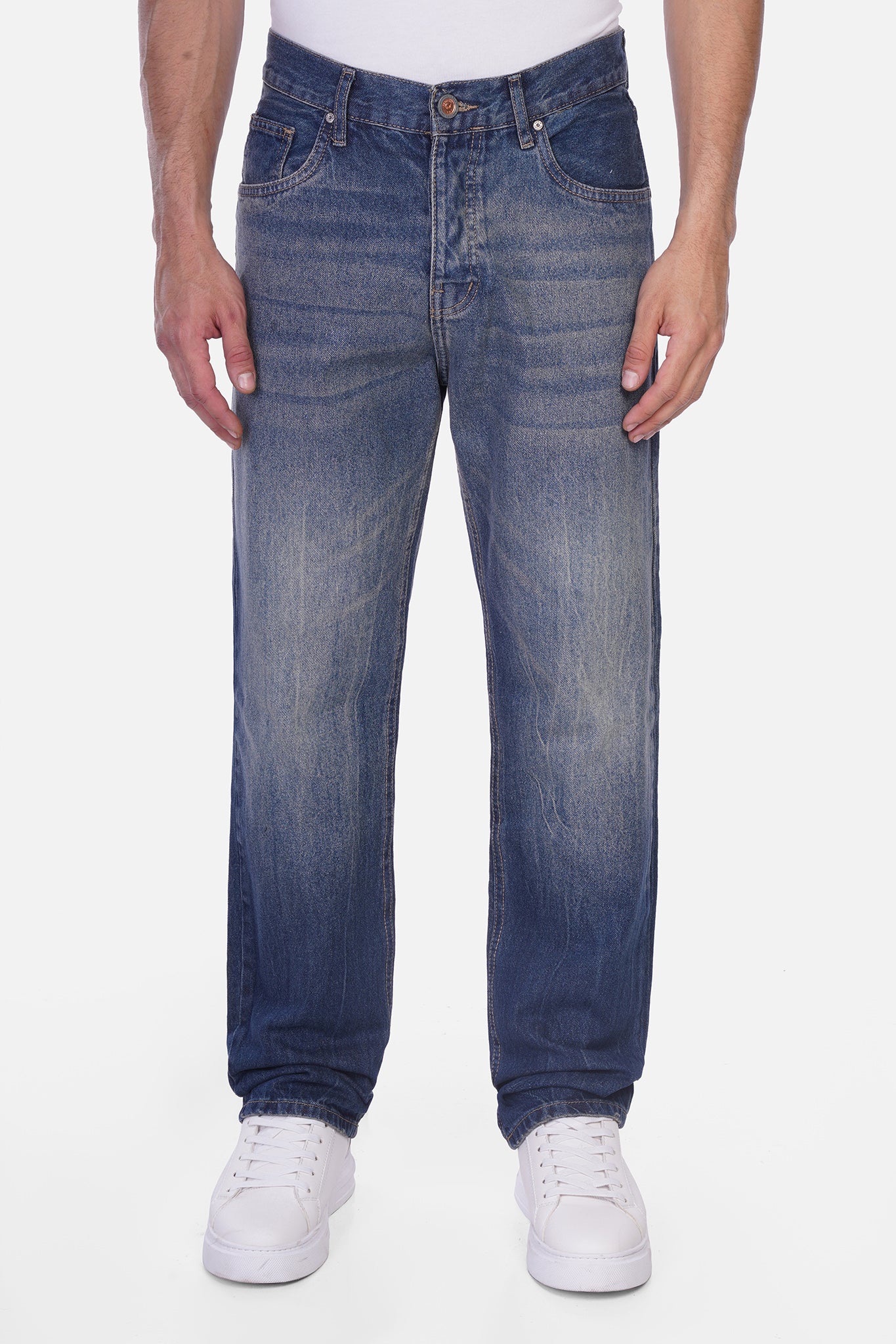 Basic Wide Leg Denim Pants – Relaxed Casual Fit