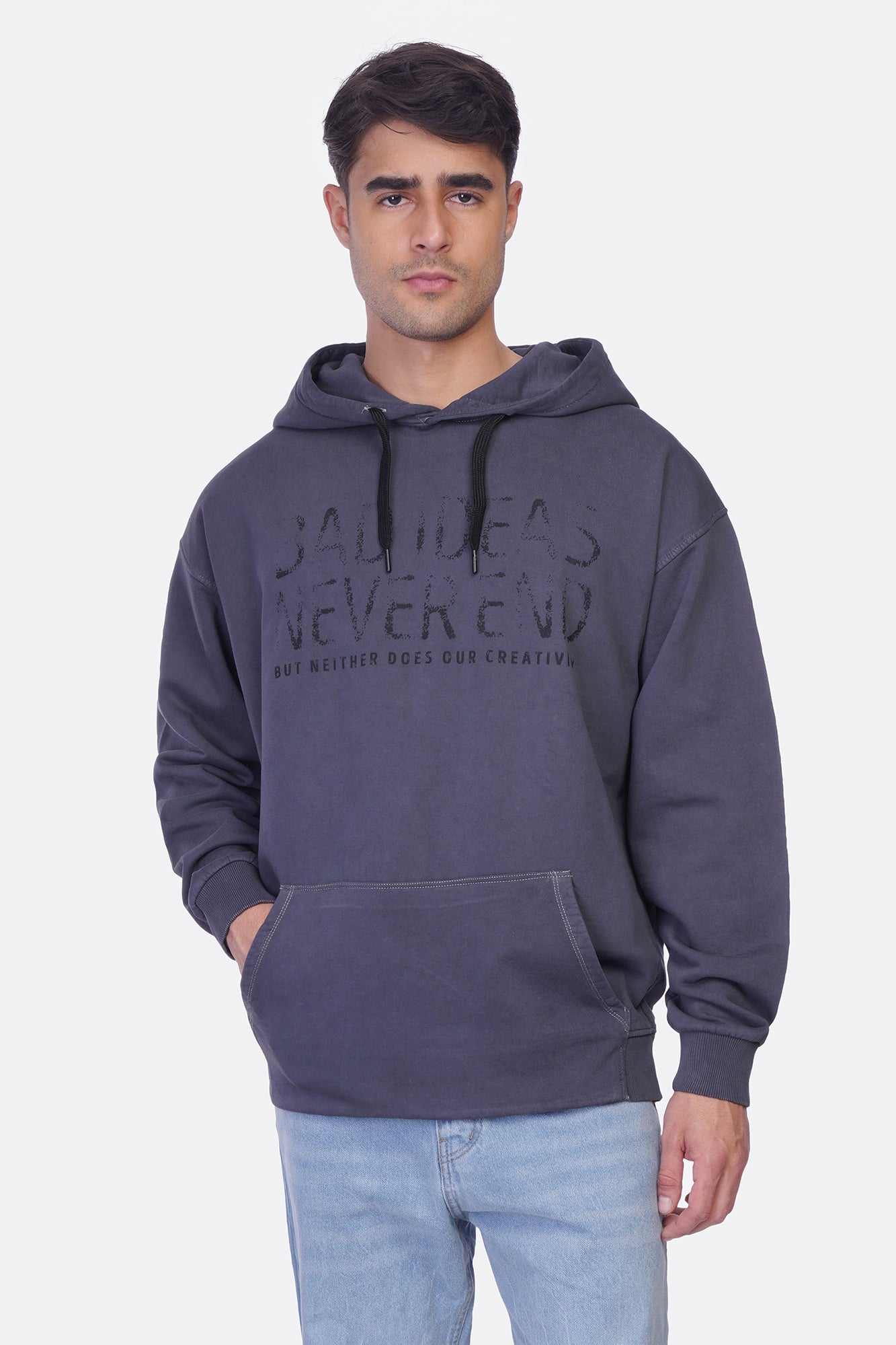 W-Zipper Printed Sweatshirt – Milton Fabric