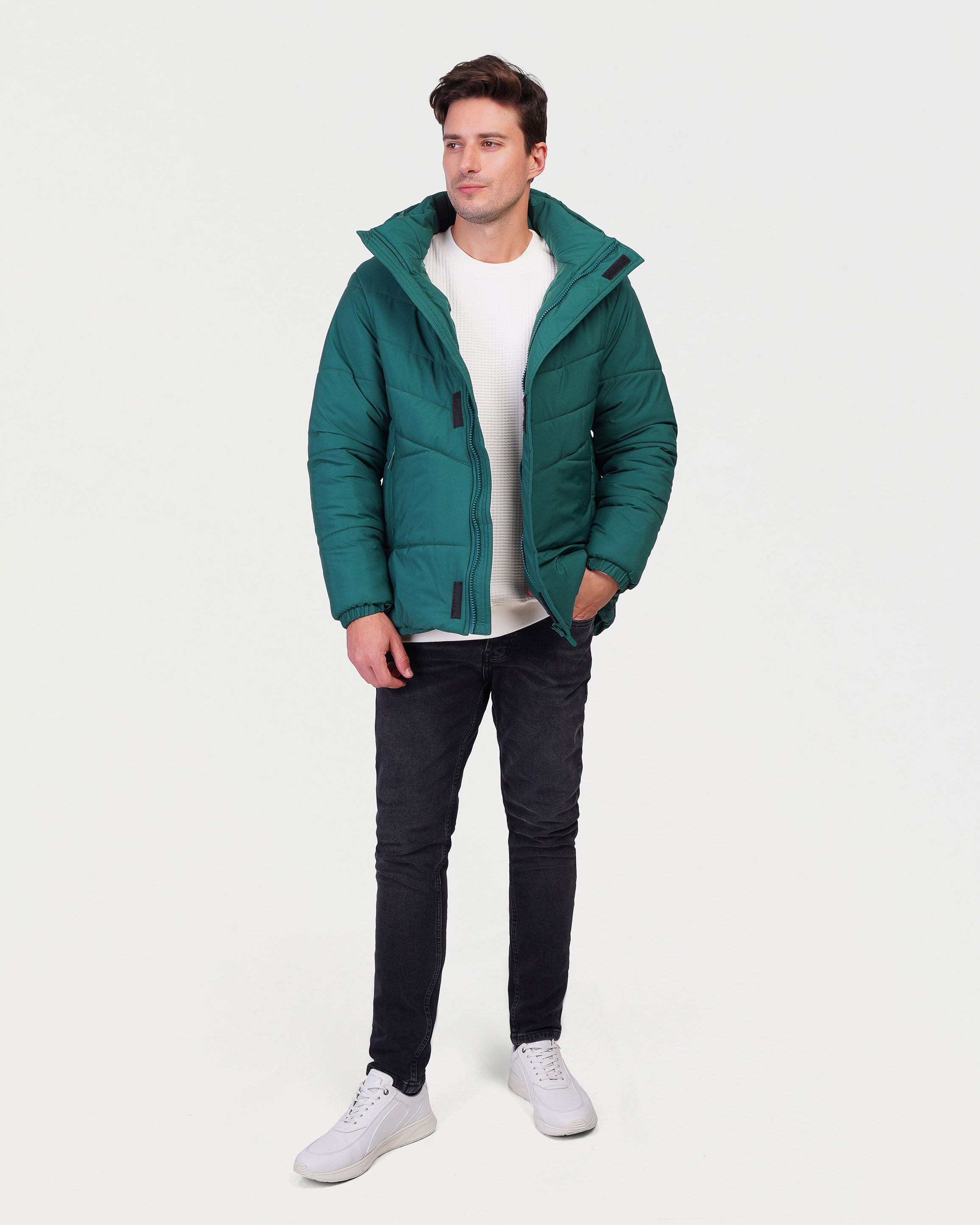 Warm hooded bubble jacket - JAK/25606