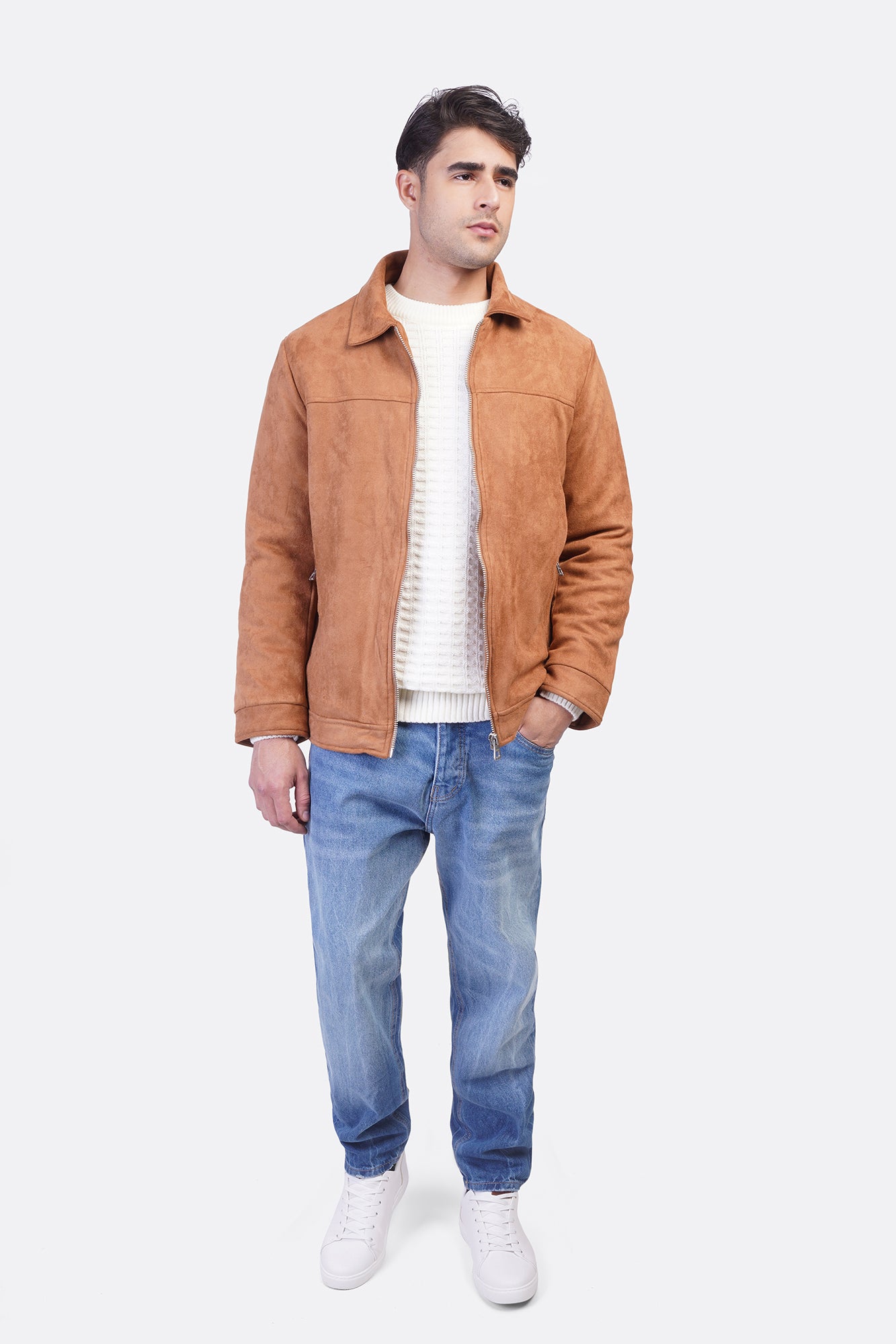 Suede Zipper Jacket – JAK/26605