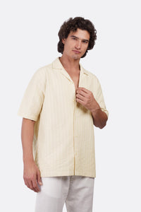 Striped Shibeka Half-Sleeve Shirt