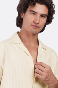 Striped Shibeka Half-Sleeve Shirt