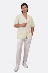 Striped Shibeka Half-Sleeve Shirt