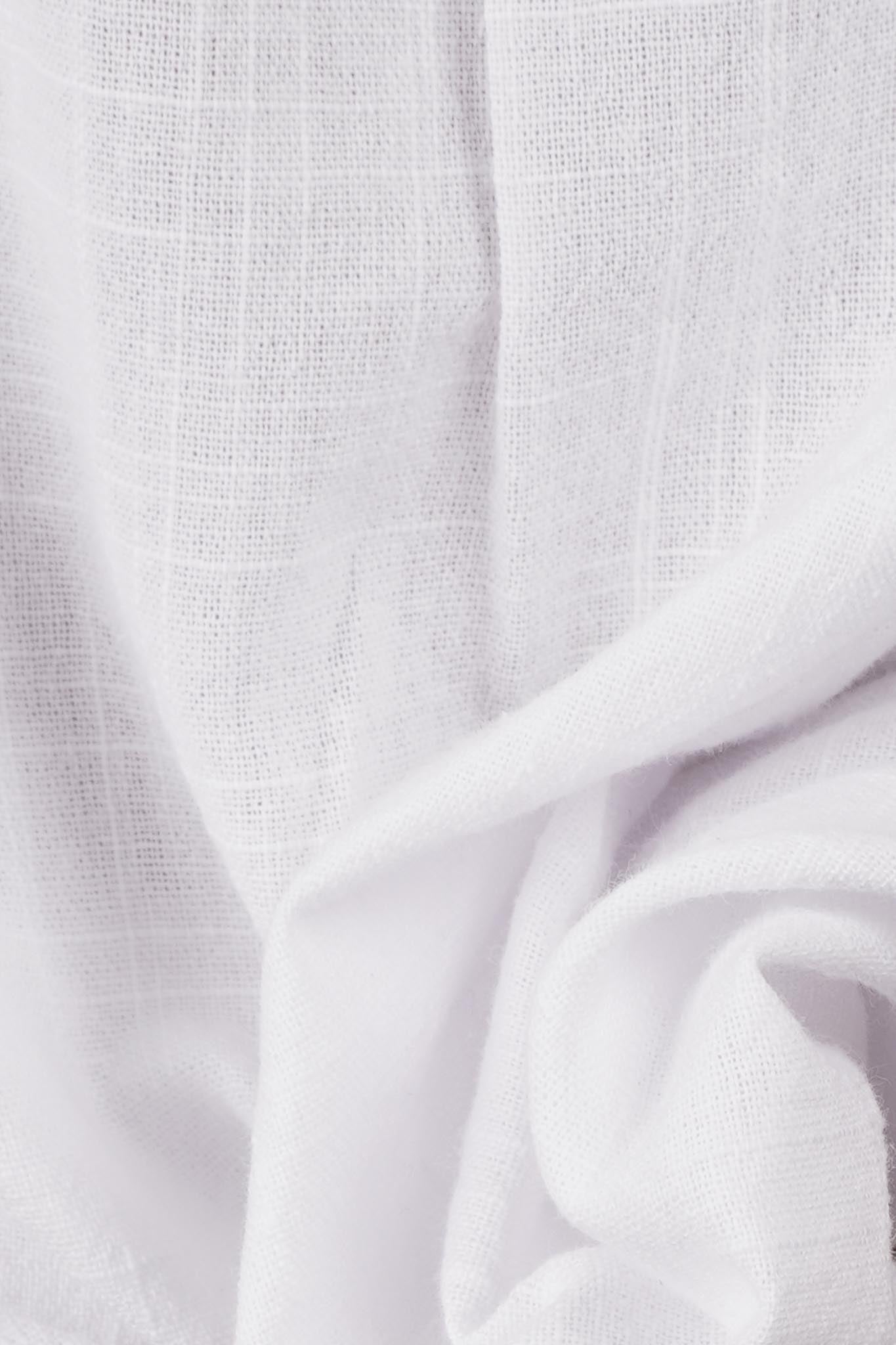 Slub Cotton Half-Collar Shirt