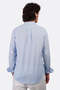 Slub Cotton Half-Collar Shirt