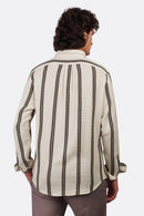 Textured Shibeka Striped Long Sleeve Shirt