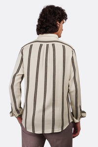 Textured Shibeka Striped Long Sleeve Shirt