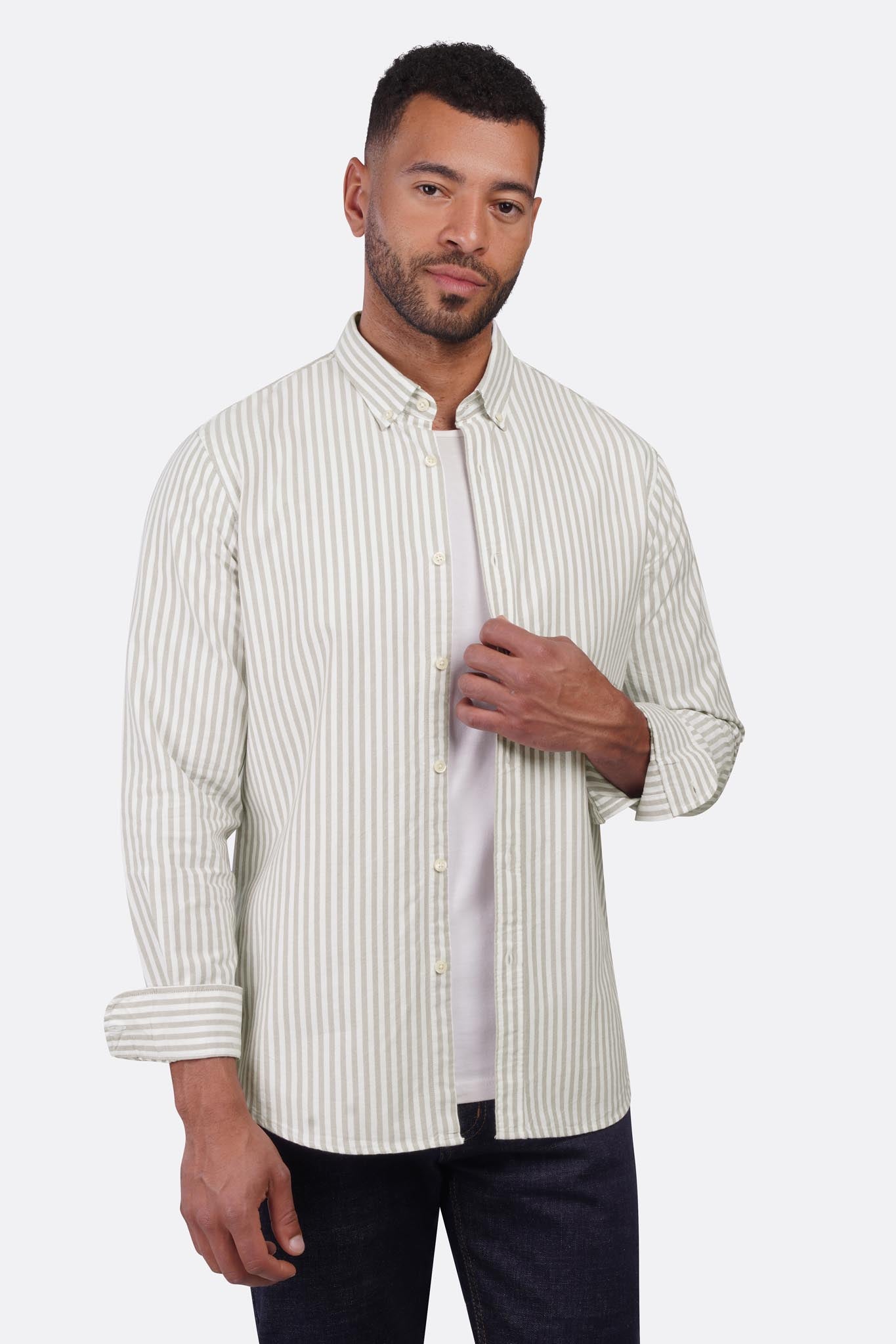Striped Oxford Long Sleeve Shirt