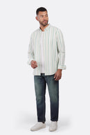 Linen Striped Active Long Sleeve Shirt