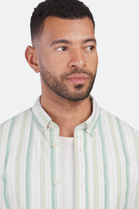 Linen Striped Active Long Sleeve Shirt