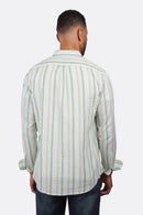 Linen Striped Active Long Sleeve Shirt