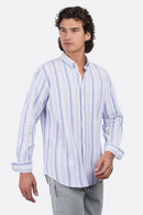 Linen Striped Active Long Sleeve Shirt