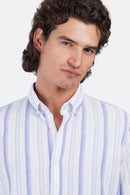 Linen Striped Active Long Sleeve Shirt