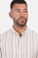 Linen Striped Active Long Sleeve Shirt