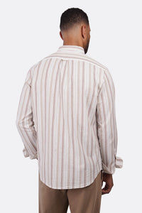 Linen Striped Active Long Sleeve Shirt