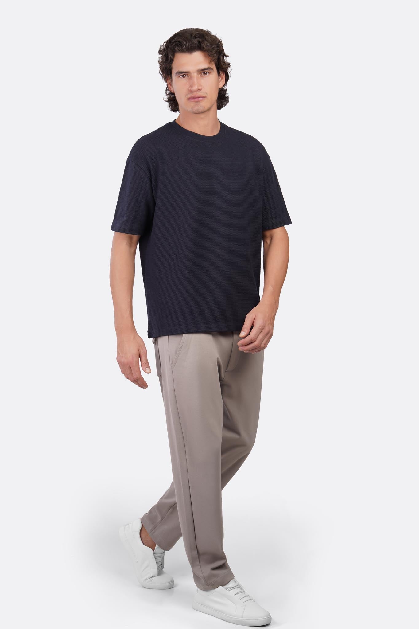 Popcorn Oversized Half-Sleeve T-Shirt