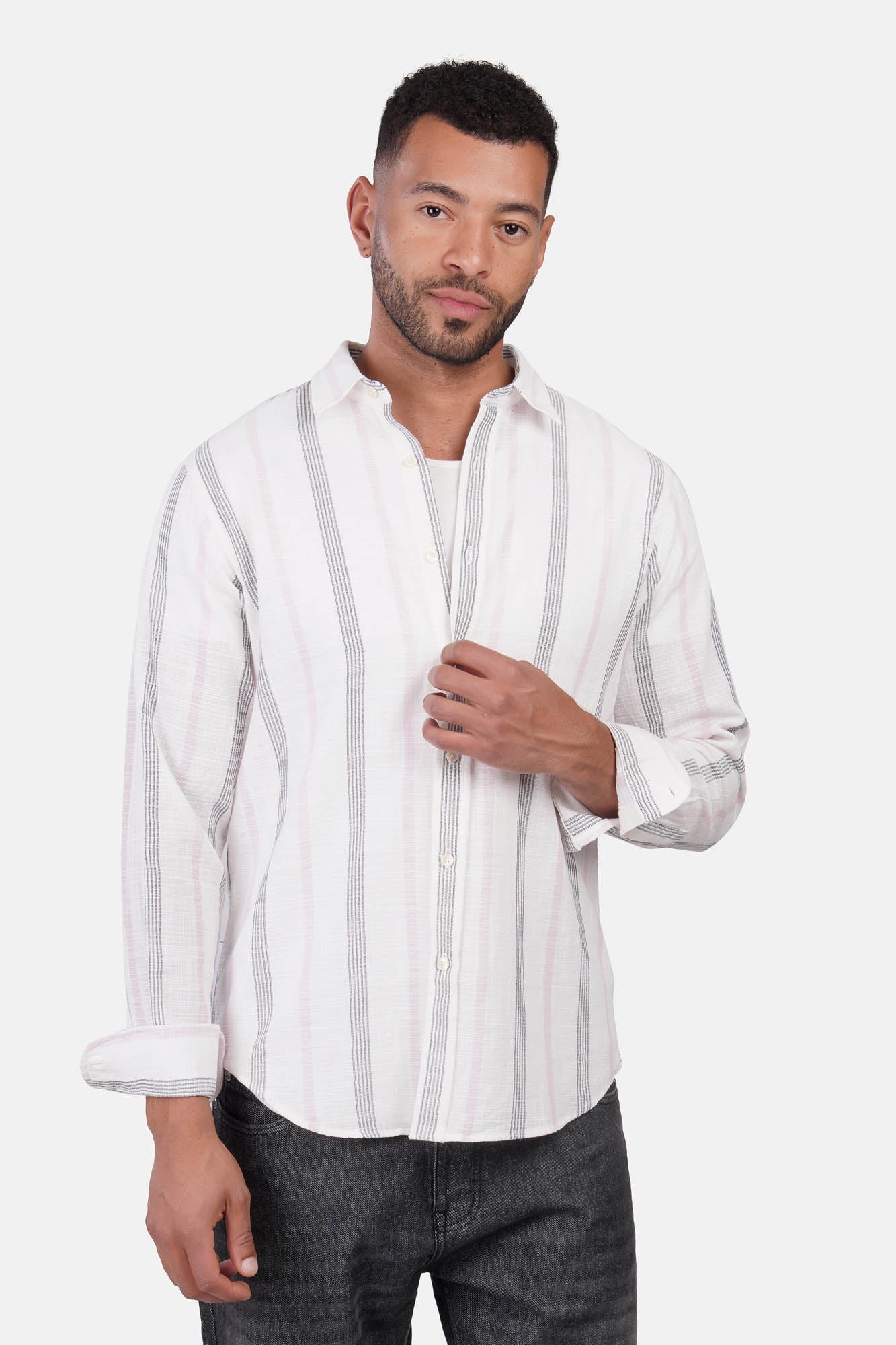 Modern Striped Shibeka Shirt