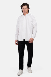 Sharp Oxford Striped Shirt