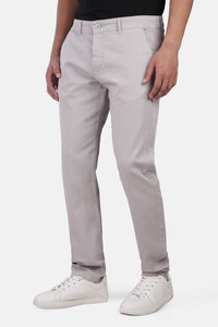 Slim-Fit Pique Gabardine Pants with Elastic Waist