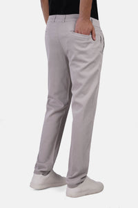Slim-Fit Pique Gabardine Pants with Elastic Waist