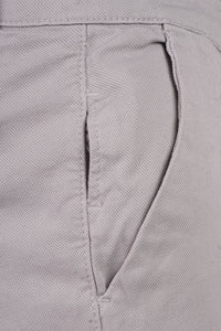 Slim-Fit Pique Gabardine Pants with Elastic Waist