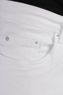 Slim-Fit Gabardine Lycra Pants with Slit Pockets