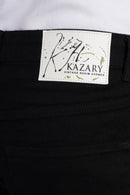 Slim-Fit Gabardine Lycra Pants with Slit Pockets