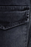 Baggy Denim Lycra Pants with Drawcord Waist