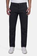 Slim-Fit Pique Gabardine Pants with Elastic Waist