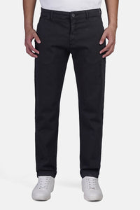 Slim-Fit Pique Gabardine Pants with Elastic Waist