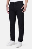 Slim-Fit Pique Gabardine Pants with Elastic Waist