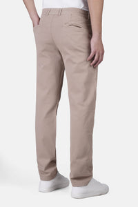 Slim-Fit Pique Gabardine Pants with Elastic Waist