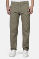 Slim-Fit Pique Gabardine Pants with Elastic Waist