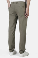 Slim-Fit Pique Gabardine Pants with Elastic Waist