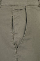 Slim-Fit Pique Gabardine Pants with Elastic Waist