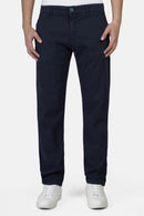 Slim-Fit Pique Gabardine Pants with Elastic Waist