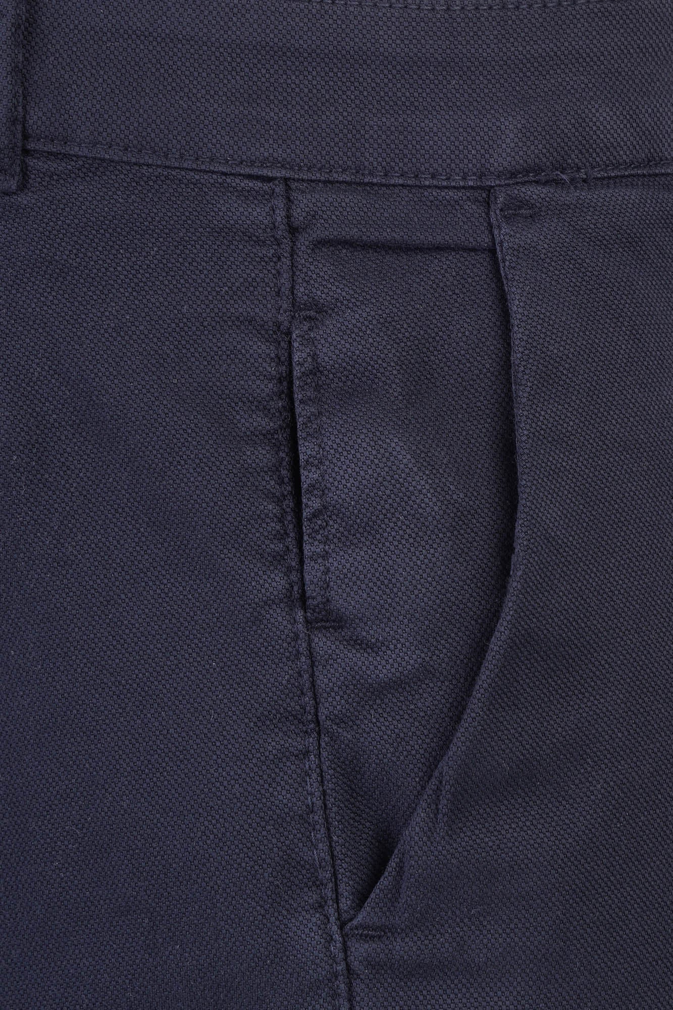 Slim-Fit Pique Gabardine Pants with Elastic Waist