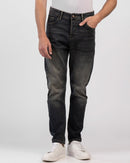 Slim-Fit Denim Pants with Zipper Closure