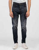 Slim-Fit Denim Pants with Zipper Closure